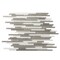 Apollo Tile Downtown Rain 4.83sq.ft 11.8 in. X11.8 in. Wht&Grey Linear Glass Mosaic Tile, 5PK APLCAS99001EC08 - alternate 1